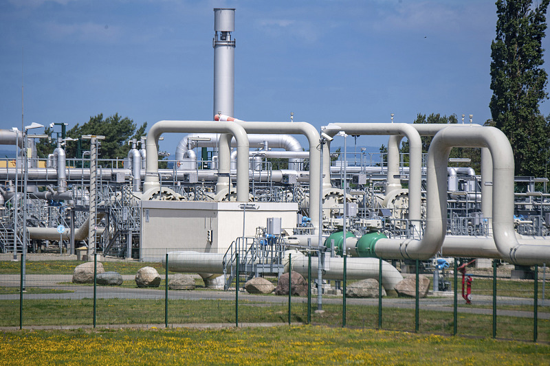 A view of pipe systems and shut-off devices at the gas receiving station of the Nord Stream 1 Baltic Sea pipeline and the transfer station of a gas pipeline in Lubmin, Germany, June 21, 2022. /CFP