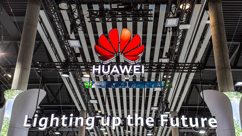 The Huawei logo seen during Mobile World Congress 2022 (MWC) at the Fira de Barcelona, Spain, February 28, 2022. /CFP