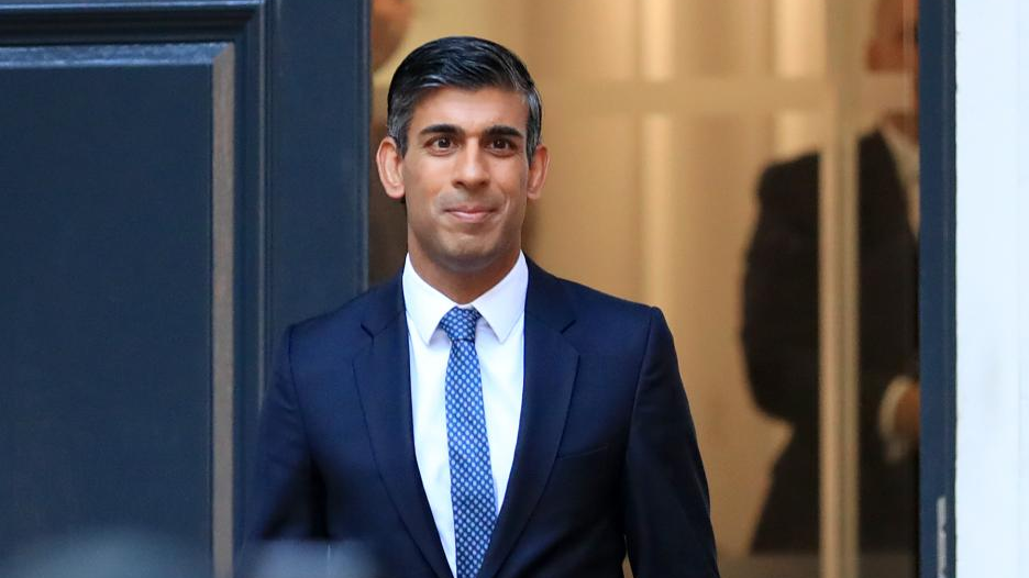 Rishi Sunak leaves the Conservative Party headquarters in London, Britain, October 24, 2022. /Xinhua