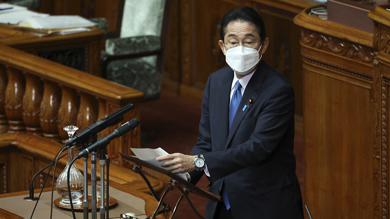 Japanese Prime Minister Fumio Kishida gives an answer at a plenary session of the House of Councillors in Tokyo, October 28, 2022. /CFP 