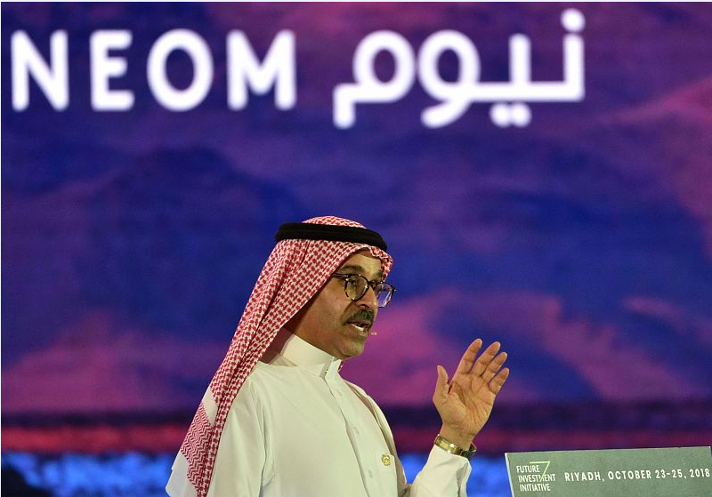 Saudi CEO of NEOM Nadhmi al-Nasr speaks during last day of Future Investment Initiative FII conference in Riyadh, Saudi Arabia, October 27, 2022. /CFP