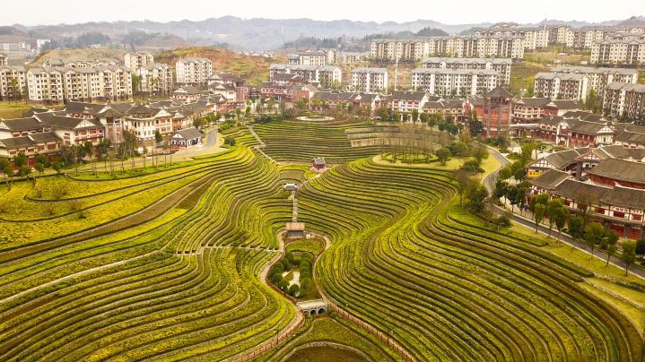 A newly built community for poverty alleviation relocation at ancient Shexiang Town of Dafang County, southwest China's Guizhou Province, December 24, 2020. /Xinhua