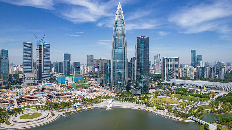 Towering buildings in the Nanshan CBD, Shenzhen, China, October 16, 2022. /CFP