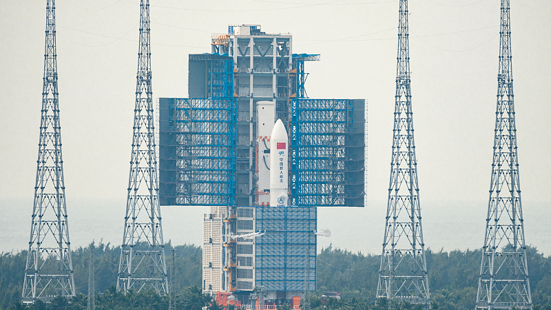 The space station lab module Mengtian ready to be launched from Wenchang Spacecraft Launch Site on the coast of south China's Hainan Province, October 31, 2022. /CFP