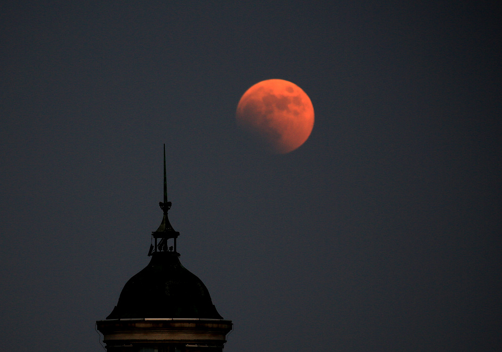 'Blood moon' total lunar eclipse captured in China