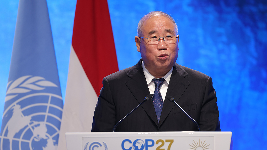 China's Special Envoy for Climate Change Xie Zhenhua addresses the Sharm El-Sheikh Climate Implementation Summit (SCIS) of the UNFCCC COP27 climate conference, Sharm El Sheikh, Egypt, November 8, 2022. /CFP