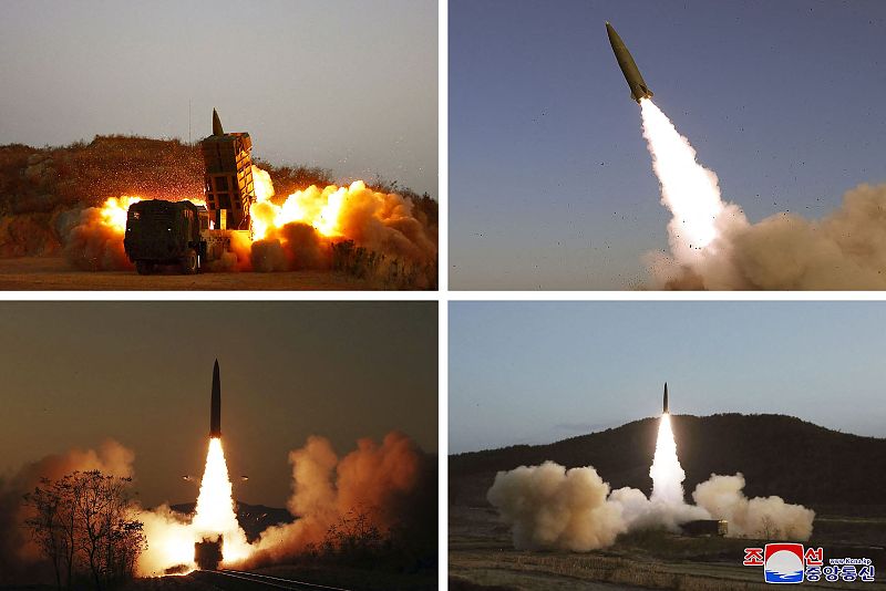 Various missile tests being performed by the DPRK's People's Army at undisclosed locations, taken between November 2, 2022 and November 5, 2022 and released on November 7, 2022. /CFP