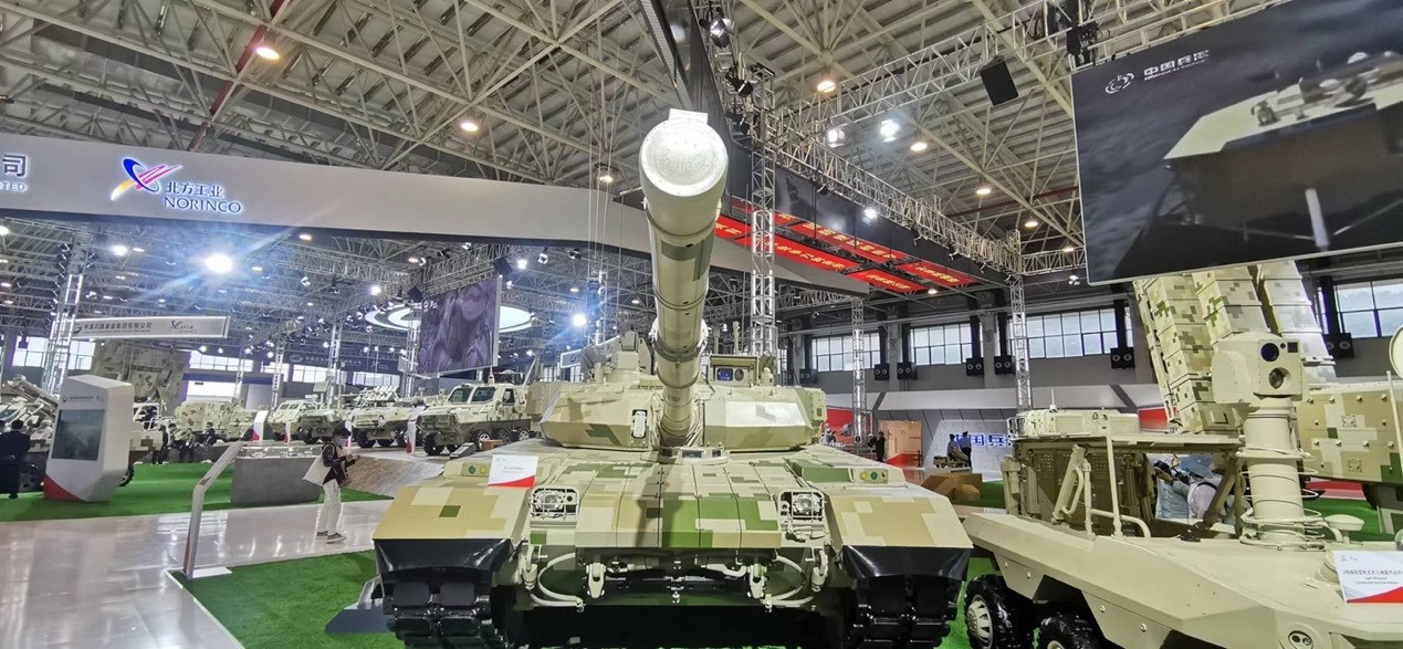 The VT-4A1 main battle tank at the Airshow China 2022 in Zhuhai City, south China's Guangdong Province, November 6, 2022. /CGTN