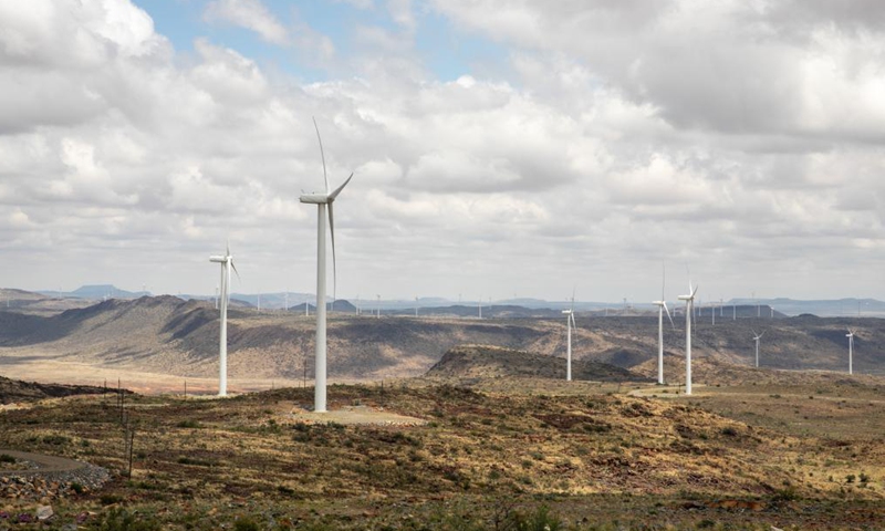 Wind turbines of the De Aar wind power project invested by China's Longyuan Power and its South African partners in De Aar, South Africa, November 22, 2021. /Xinhua