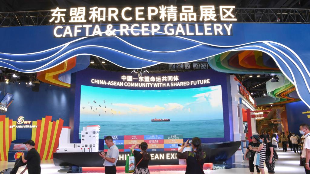 The CAFTA & RCEP Gallery during the 19th China-ASEAN Expo in Nanning, China, September 19, 2022. /Xinhua