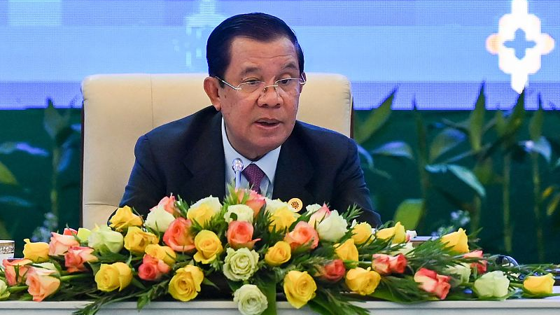 Cambodia's Prime Minister Hun Sen speaks during a press conference at the conclusion of the 40th and 41st Association of Southeast Asian Nations (ASEAN) Summits in Phnom Penh, Cambodia, November 13, 2022. /CFP