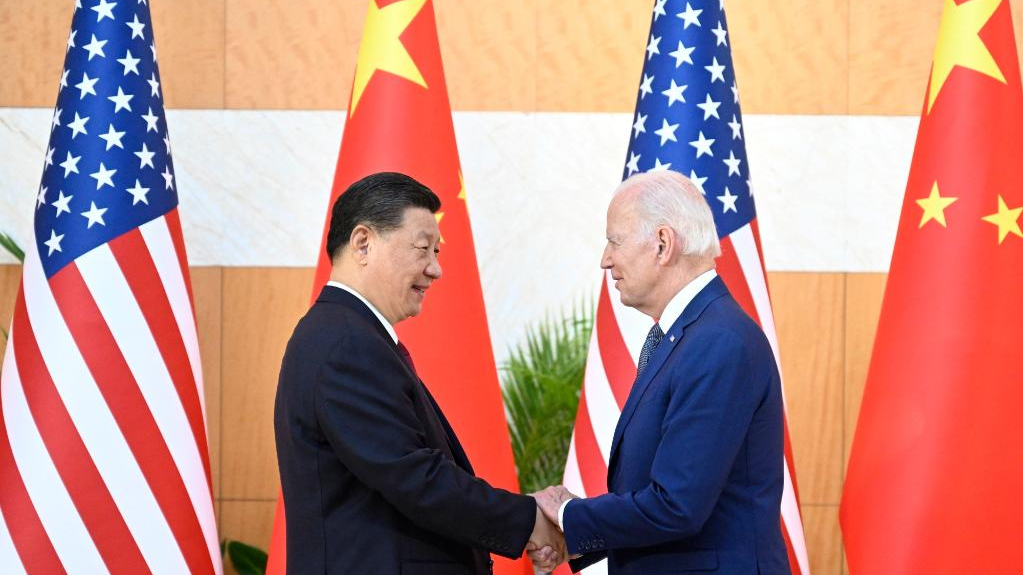 Chinese President Xi Jinping meets with U.S. President Joe Biden upon request in Bali, Indonesia, November 14, 2022. /Xinhua