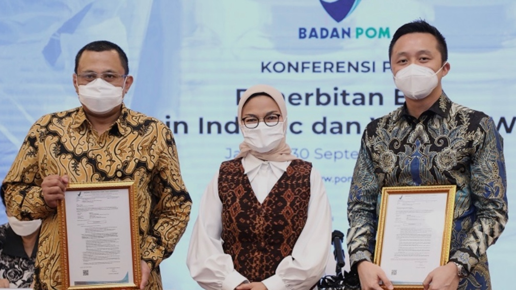 Indonesia's Food and Drug Administration (BPOM) grants emergency use approval for the COVID-19 vaccine of Walvax Biotechnology, September 30, 2022. /BPOM
