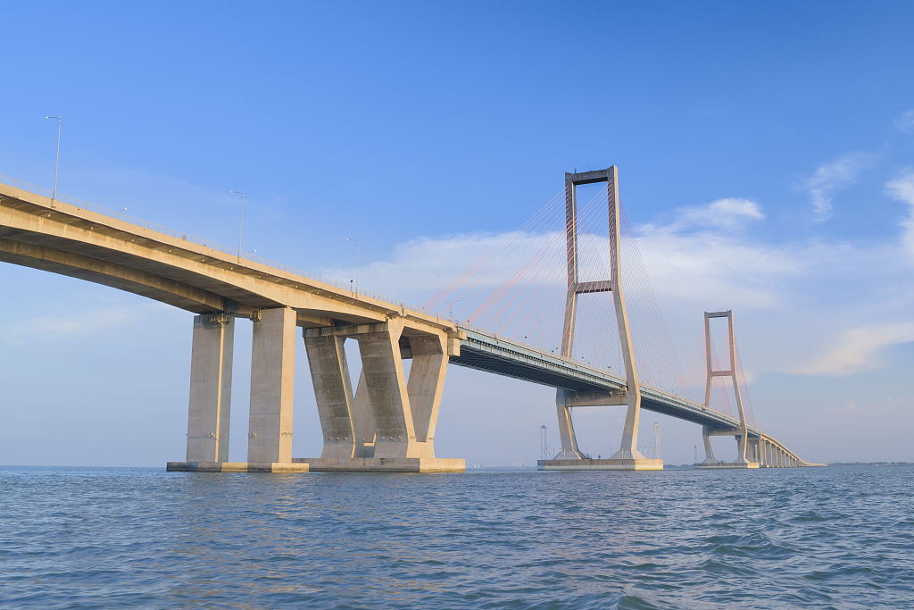 Suramadu Bridge, the longest sea bridge in Southeast Asia in Indonesia.  /APC