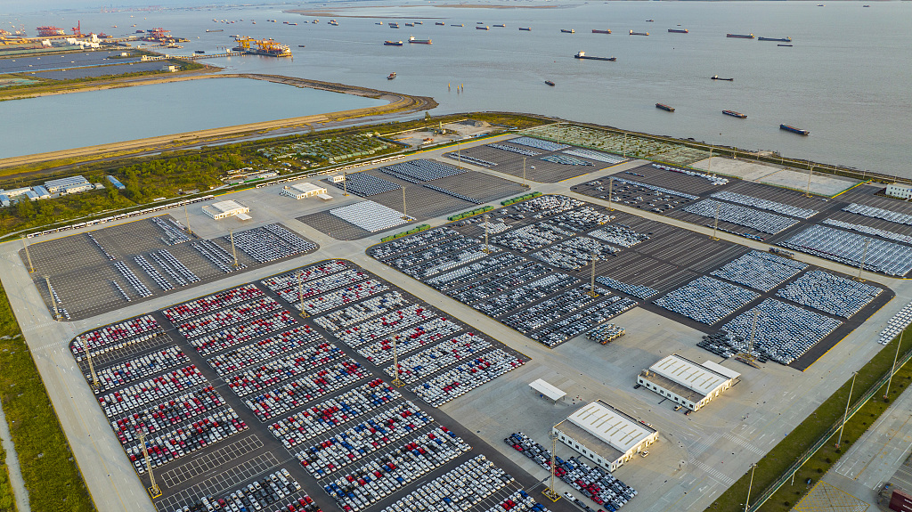 Vehicles meant for export at a port in Taicang, Jiangsu Province, China, November 6, 2022. /CFP