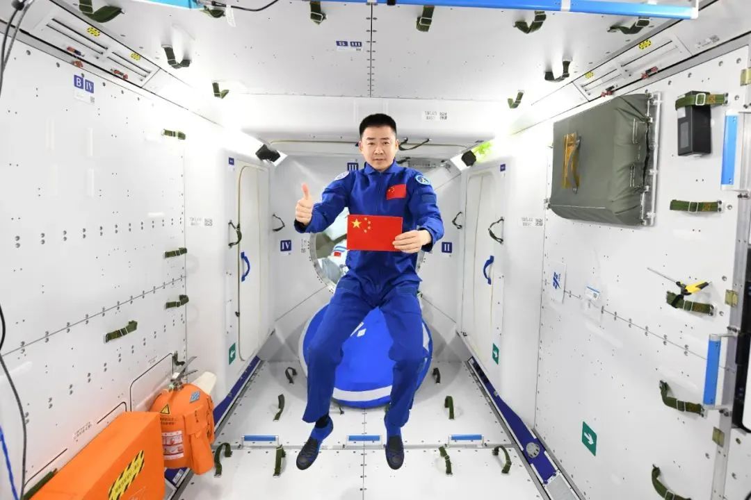 Taikonaut Chen Dong at China Space Station. /Our Space