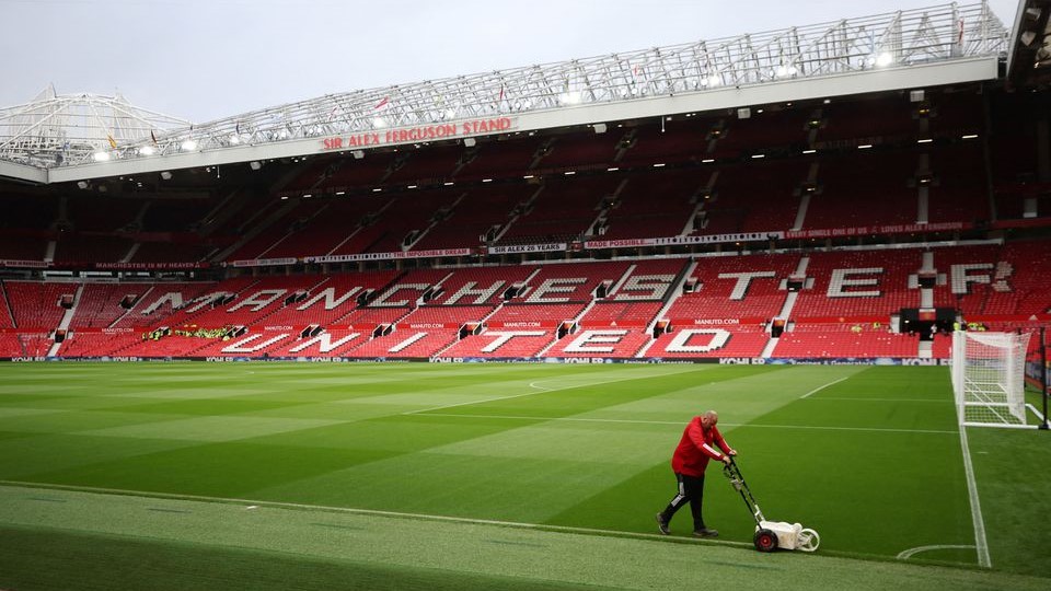 General view inside the Old Trafford stadium before a match, Manchester, UK, August 22, 2022. /Reuters
