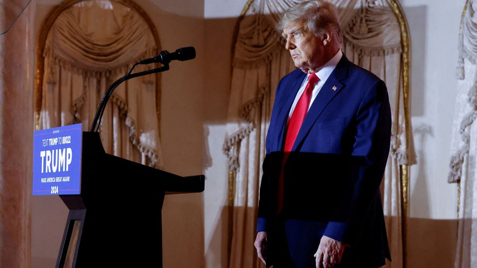 Former U.S. President Donald Trump attends an event at his Mar-a-Lago estate in Palm Beach, Florida, U.S., November 15, 2022. /Reuters