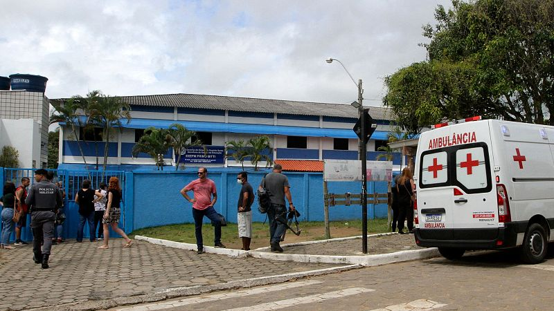 View of the Primo Bitti state school, one of two schools where a shooting took place, after an armed man opened fire, in Aracruz, Espirito Santo State, Brazil, November 25, 2022. /CFP