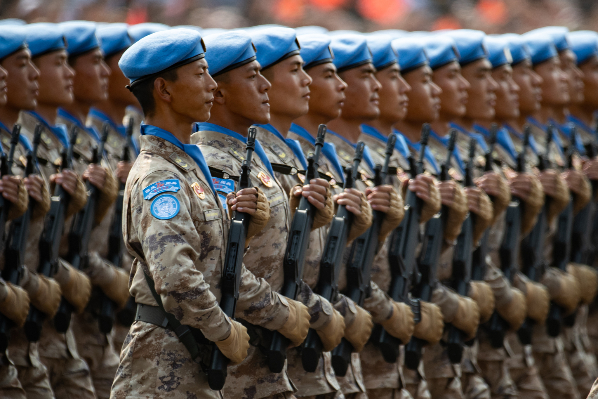 A file photo of Chinese peacekeeping troops. /CFP