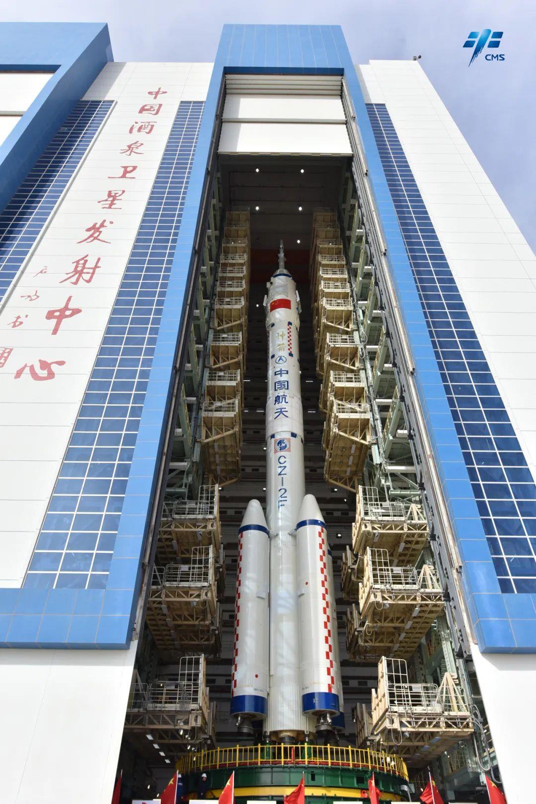 A combination of the Shenzhou-15 crewed spaceship and a Long March-2F carrier rocket has been transferred to the launching area in Jiuquan Satellite Launch Center in northwest China, November 21, 2022. /CMS