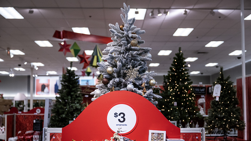 Artificial Christmas trees for sale at a Target store on Black Friday in Chicago, Illinois, U.S., November 25, 2022. /CFP