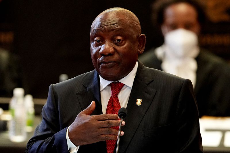 South African President Cyril Ramaphosa delivers his State of the Nation address at the opening of the parliament in Cape Town, South Africa, February 10, 2022. /CFP