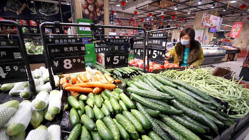 A supermarket in Beijing, China, November 30, 2022. /CFP