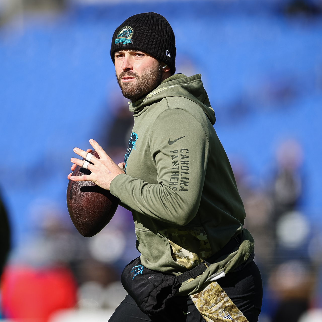 Panthers QB Baker Mayfield unveils T-shirts promoting Browns matchup