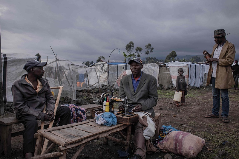 People displaced from Kibumba are seen on the outskirts of Goma, Democratic Republic of the Congo, December 5, 2022. /CFP