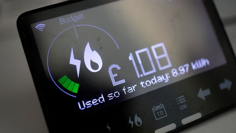 A smart energy meter, used to monitor gas and electricity use, is pictured in a home in Walthamstow, east London, UK, February 4, 2022. /CFP 