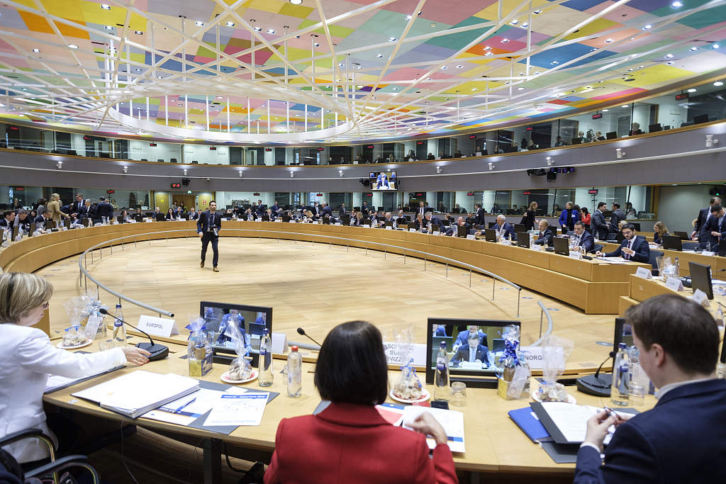 An EU home affairs ministers' meeting held in Brussels, Belgium, December 8, 2022. /CFP