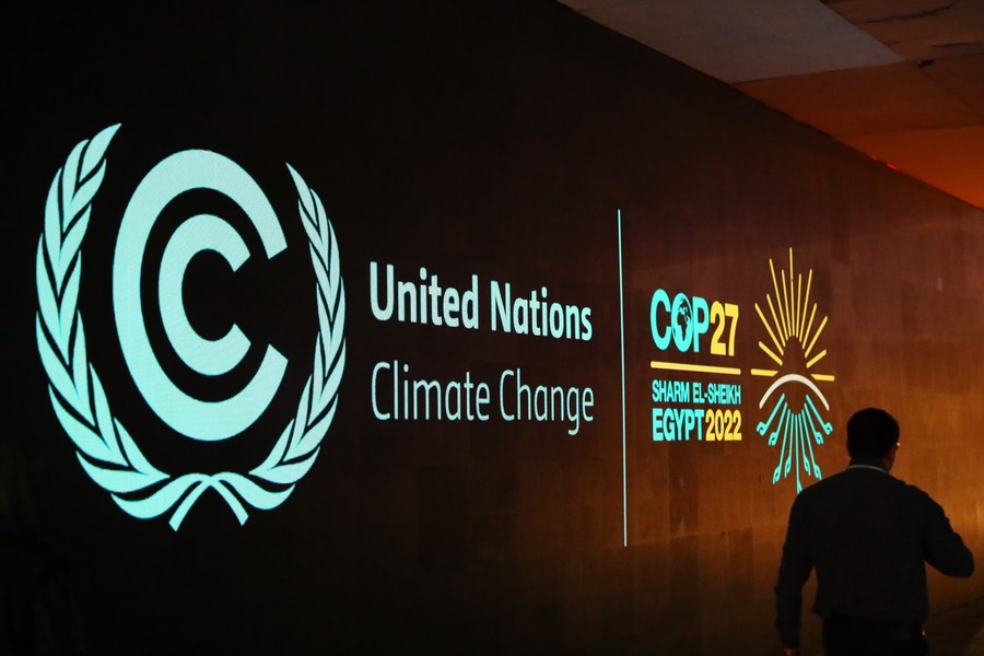 The 27th Conference of the Parties of the United Nations Framework Convention on Climate Change (COP27) is held in Sharm El-Sheikh, Egypt, November 5, 2022. /Xinhua