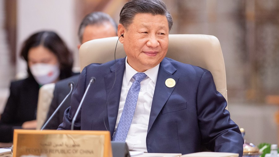 الرئيس الصيني شي جين بينغ يحضر قمة مجلس التعاون الصيني الخليجي في الرياض ، المملكة العربية السعودية في 9 ديسمبر 2022.  / شينخوا