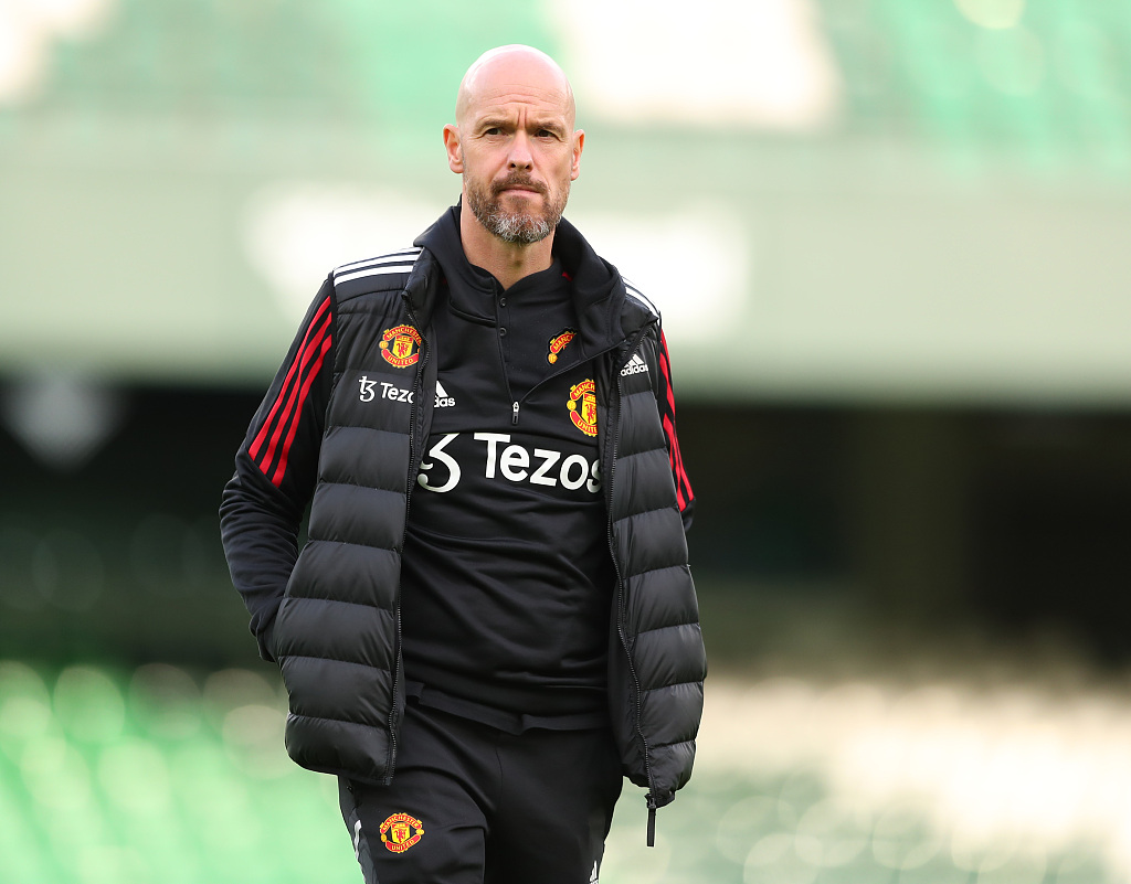 Erik ten Hag, manager of Manchester United looks on ahead of the friendly against Real Betis at Estadio Benito Villamarin in Seville, Spain, December 10, 2022. /CFP 