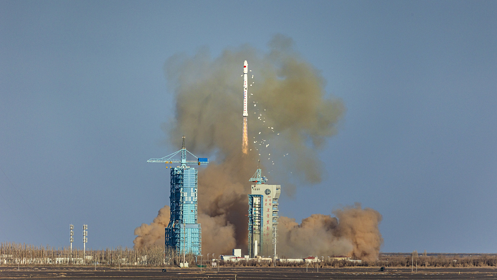 China launches a Long March-4C carrier rocket carrying Shiyan-20 B/C satellites at Jiuquan Satellite Launch Center, December 12, 2022. /CFP