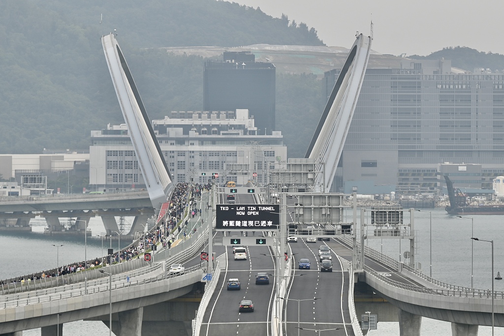 A view of the Tseung Kwan O Cross Bay Bridge that opened to traffic in Hong Kong, December 11, 2022. /CFP 