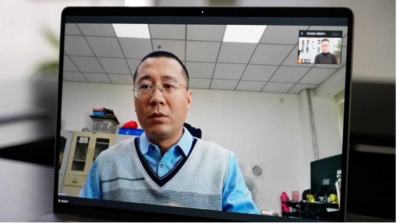 CGTN sets up an online interview with Meng Qingxu, the head of the head of the archaeological team of Jilin Provincial Institute of Archaeology. /CGTN