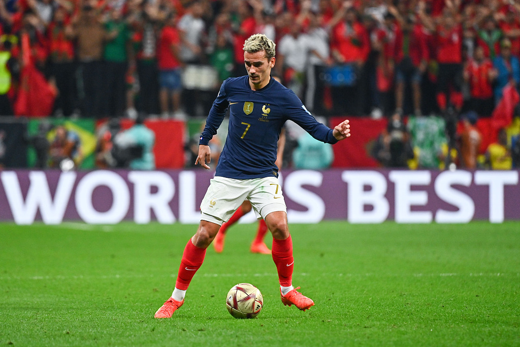 France playmaker Antoine Griezmann during their World Cup clash with Morocco at Al Bayt Stadium in Al Khor, Qatar, December 14, 2022. /CFP