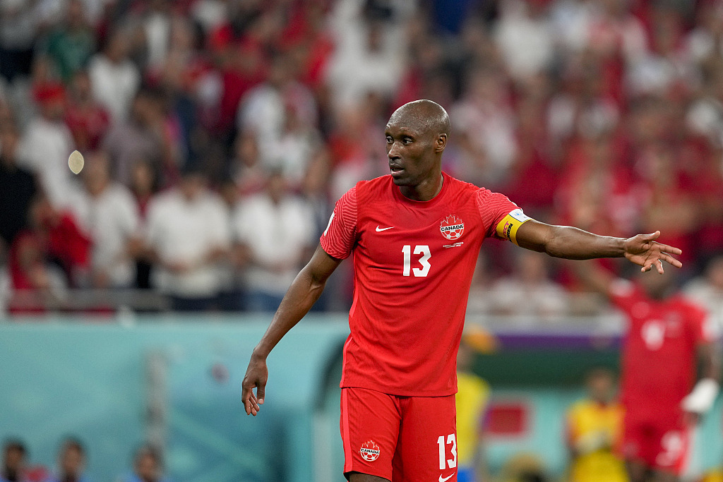 Atiba Hutchinson of Canada during the group match between Canada and Morocco at Al Thumama Stadium in Doha, Qatar, December 1, 2022. /CFP