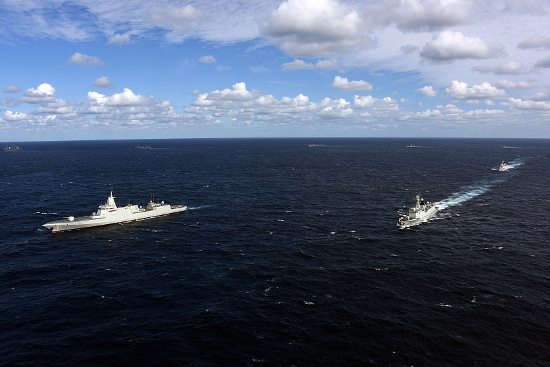 The China-Russia joint naval exercise Joint Sea 2021 and joint maritime cruise conclude in the eastern waters of the East China Sea, China, October 23, 2021. /CFP
