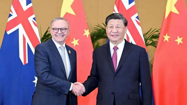 President Xi Jinping held talks with Australian Prime Minister Anthony Albanese on the sidelines of the G20 Summit in Bali, Indonesia, November 15. /China's Ministry of Foreign Affairs