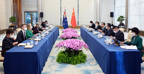 Wang Yi and Penny Wong hold the sixth China-Australia Foreign and Strategic Dialogue in Beijing, China, December 21, 2022. /Chinese Foreign Ministry