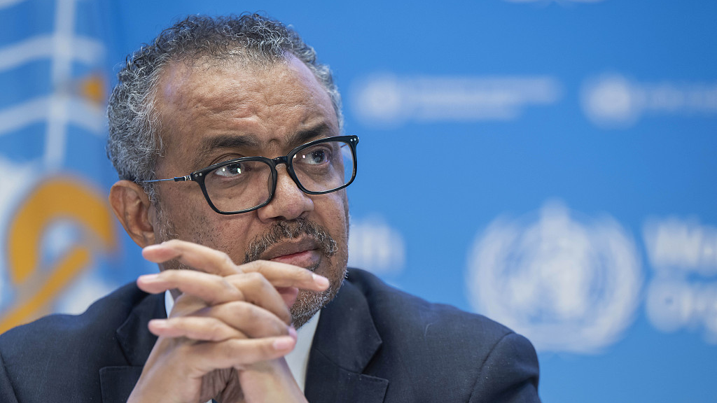 WHO Director-General, Dr. Tedros Adhanom Ghebreyesus attends a press conference organized by the Geneva Association of United Nations Correspondents (ACANU) at the WHO headquarters in Geneva, Switzerland, December 14, 2022. /CFP