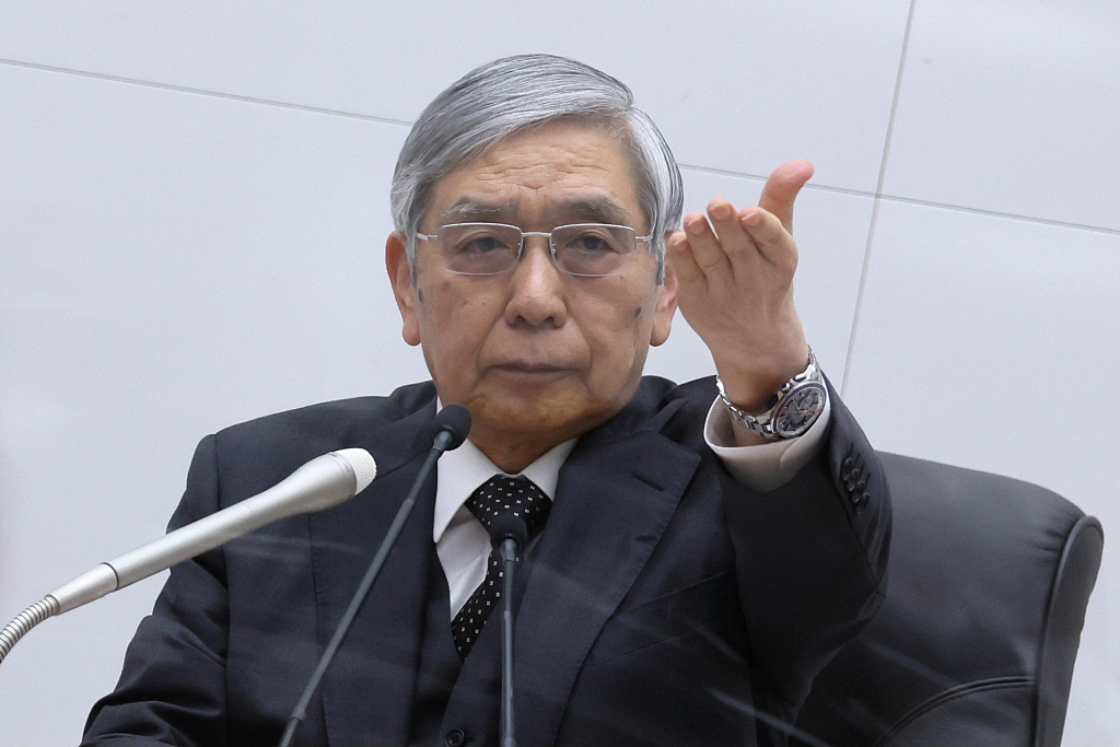 Haruhiko Kuroda, governor of the Bank of Japan, during a news conference at the central bank's headquarters in Tokyo, Japan, December 20, 2022. Kuroda shocked markets by doubling a cap on 10-year yields, sparking a jump in the yen and a slide in government bonds in a move that helps pave the way for possible policy normalization under a new governor. /CFP