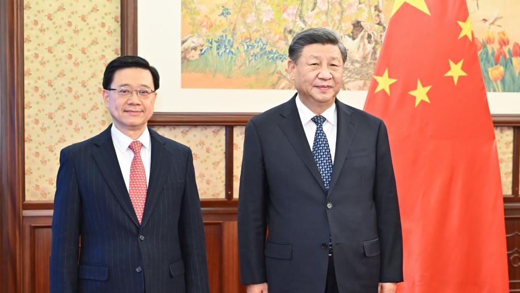 President Xi Jinping meets with Chief Executive of the Hong Kong Special Administrative Region John Lee, Beijing, China, December 23, 2022. /Xinhua
