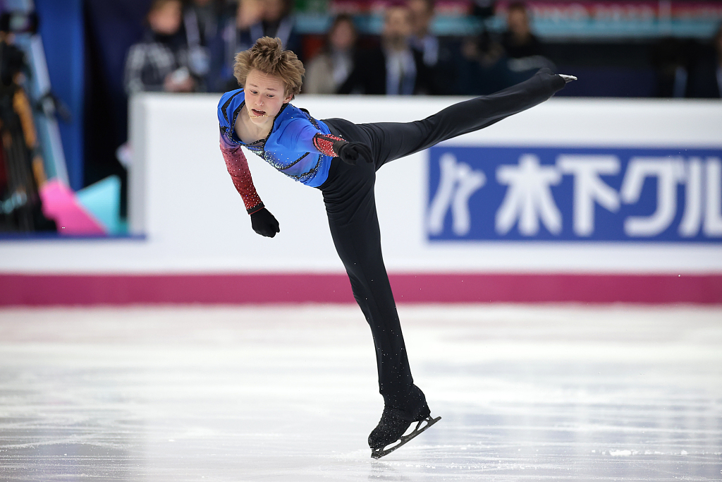 Ilia Malinin of USA performs in the men's free skating program during the ISU Grand Prix of Figure Skating Final in Turin, Italy, December 10, 2022. /CFP