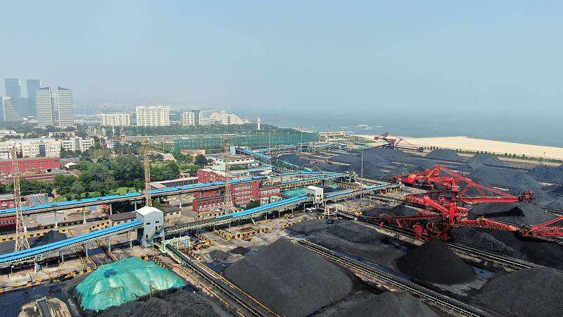 A coal yard in Rizhao City, east China's Shandong Province, September 2, 2022. /CFP