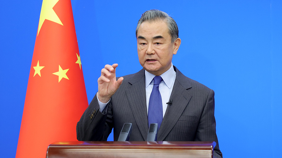 Chinese State Councilor and Foreign Minister Wang Yi  delivers a speech on the International Situation and China's Foreign Relations, Beijing, China, December 25, 2022. /Ministry of Foreign Affairs of the People's Republic of China

