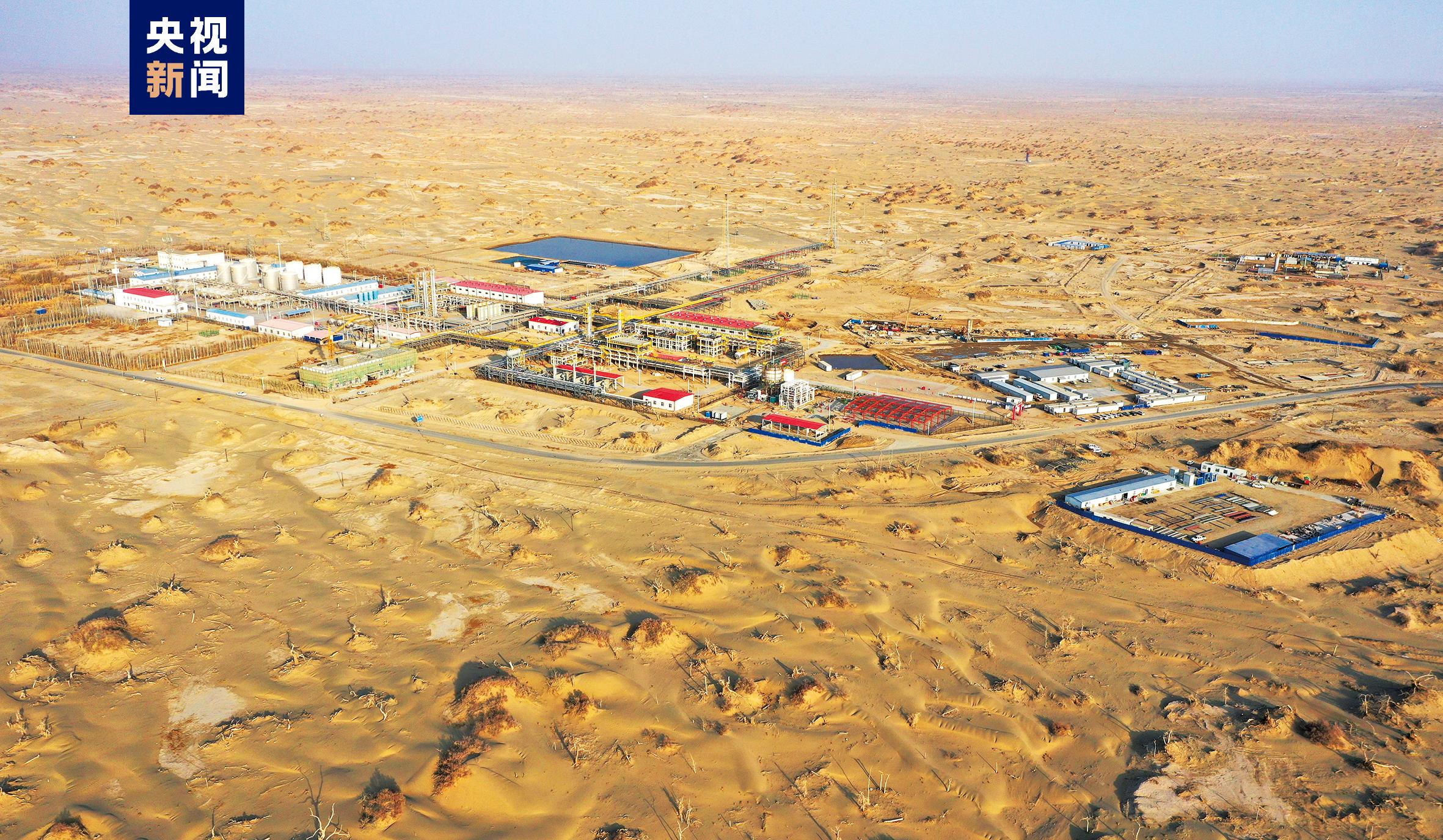 A view of Fuman oilfield in the Tarim Basin of northwest China's Xinjiang Uygur Autonomous Region. /China Media Group 